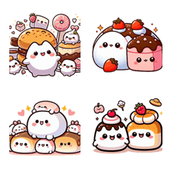 [LINE絵文字] Cute doll marshmallowの画像