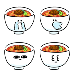 [LINE絵文字] シンプル 担々麺 日常会話の画像