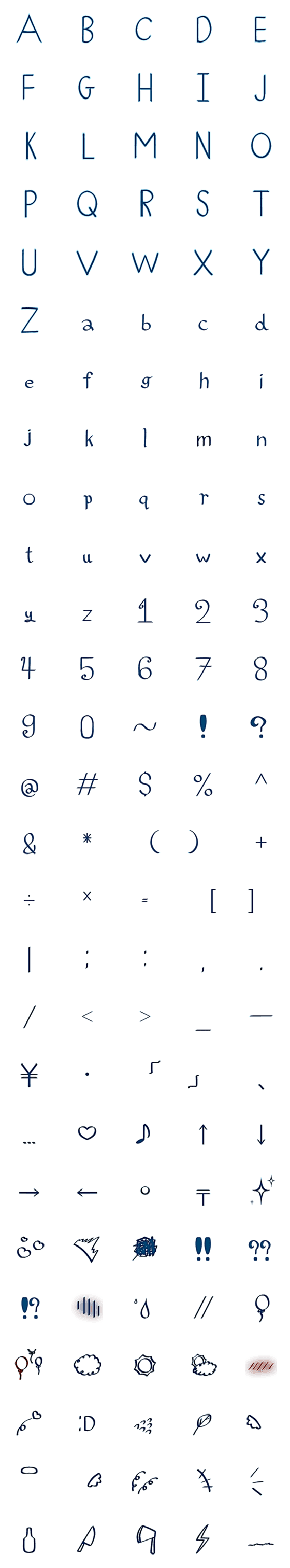 [LINE絵文字]Dark blue / black emoji roleplayの画像一覧