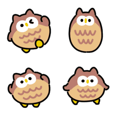 [LINE絵文字] 動くミミズクの絵文字の画像