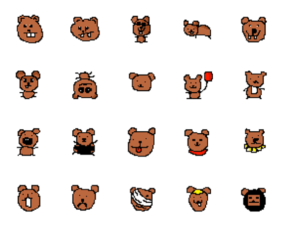 [LINE絵文字]Am I A Bear？の画像一覧