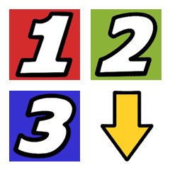 [LINE絵文字] Colorful number set 2の画像