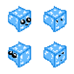 [LINE絵文字] Ice Cube Pixel！！！！！！の画像