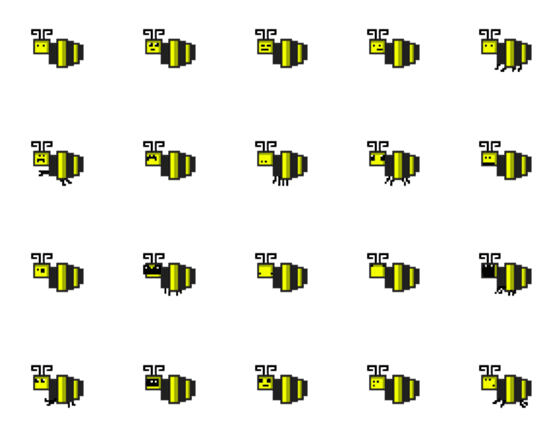 [LINE絵文字]I Am Cute Pixel Beeの画像一覧