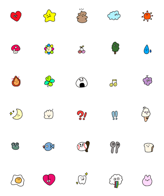 [LINE絵文字]pop emoji 001の画像一覧