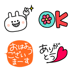 [LINE絵文字] 時々あいさつするよーウサ♥の画像