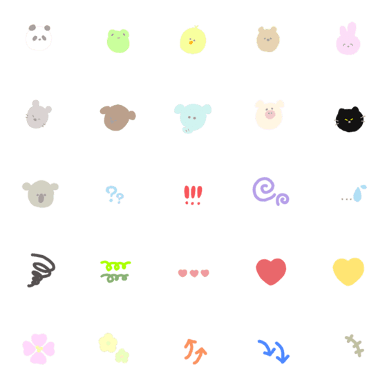 [LINE絵文字]animal emoji 002の画像一覧