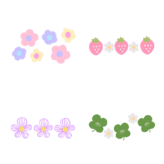 [LINE絵文字] 線がひけるお花の絵文字 春の画像