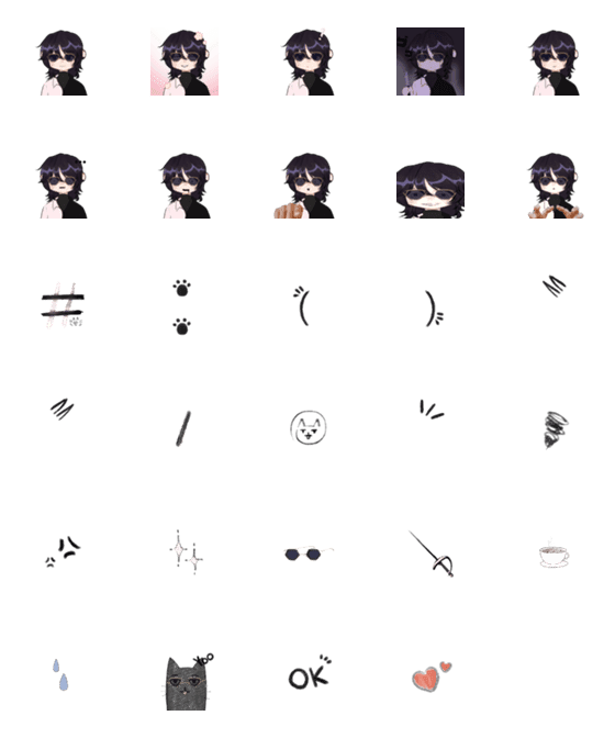 [LINE絵文字]Ava Horeis Emoji Set！！！！の画像一覧