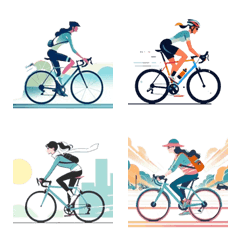 [LINE絵文字] ロードバイクの絵文字2の画像