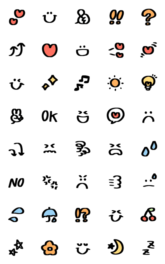 [LINE絵文字]シンプル★マーカー絵文字の画像一覧