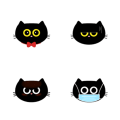 [LINE絵文字] meow meow black cat emojiの画像