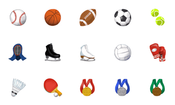 [LINE絵文字]Sports_Emojiの画像一覧