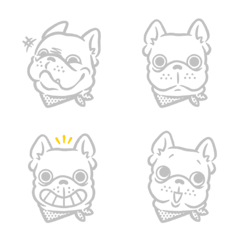 [LINE絵文字] DIBA the Frenchie- icon vol.1 (W)の画像