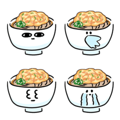 [LINE絵文字] シンプル かき揚げ蕎麦 日常会話の画像