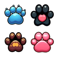 [LINE絵文字] Cat and dog paw padsの画像
