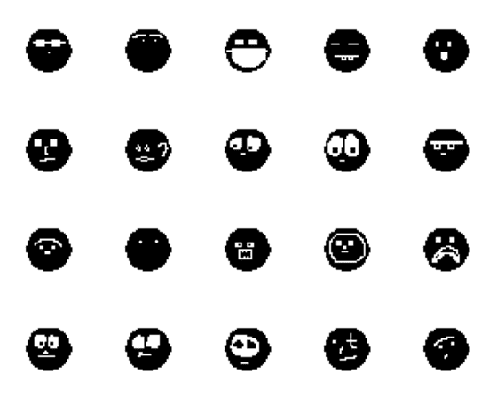 [LINE絵文字]Stickman Head With Faceの画像一覧