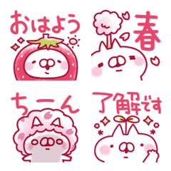 [LINE絵文字] 動く絵文字❀春❀ねことうさぎの画像