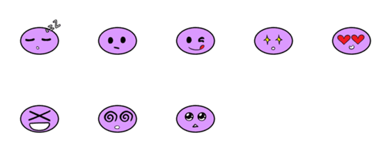 [LINE絵文字]purple beansの画像一覧