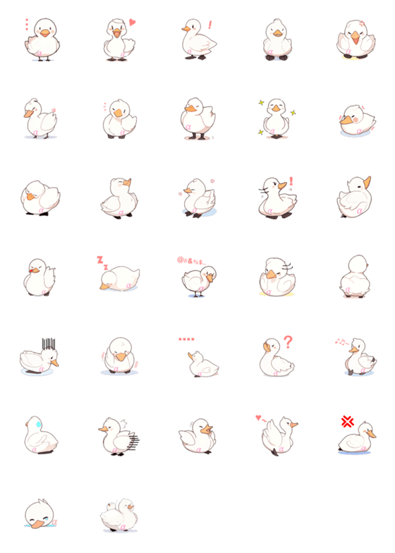 [LINE絵文字]Swan alpha stickerの画像一覧