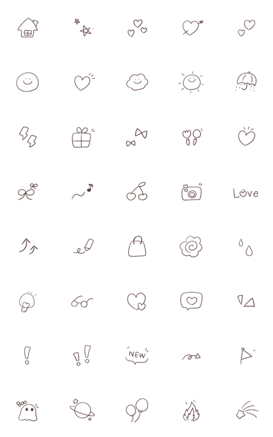 [LINE絵文字]使いやすいシンプル♡絵文字の画像一覧