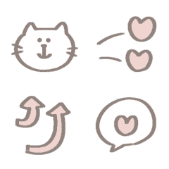 [LINE絵文字] ぽよんと動く☆ねこさんのえもじの画像