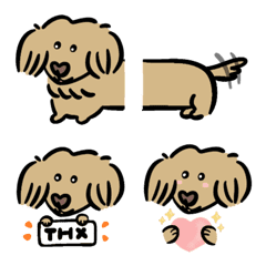 [LINE絵文字] Cute dachshund emoticon stickers (daily)の画像