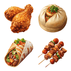 [LINE絵文字] Fast Food Collection (Emoji)の画像