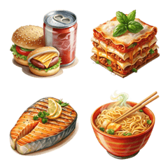 [LINE絵文字] Fast Food Collection (Emoji) Dukdik 3の画像