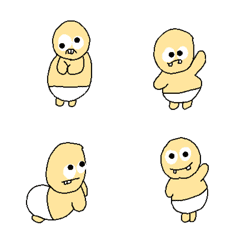 [LINE絵文字] Cute Baby with His Teethの画像