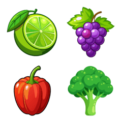 [LINE絵文字] Delicious fruits and vegetablesの画像