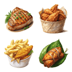 [LINE絵文字] Fast Food Collection (Emoji) 3の画像