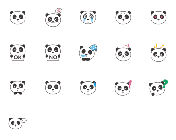 [LINE絵文字]Panda emoooojiの画像一覧