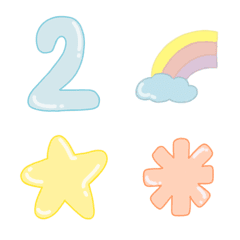 [LINE絵文字] Little Number color emojiの画像