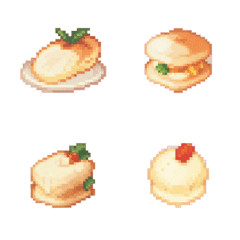 [LINE絵文字] 食べ物のドット絵の絵文字1の画像