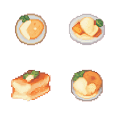 [LINE絵文字] 食べ物のドット絵の絵文字5の画像