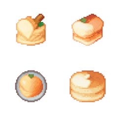 [LINE絵文字] 食べ物のドット絵の絵文字3の画像