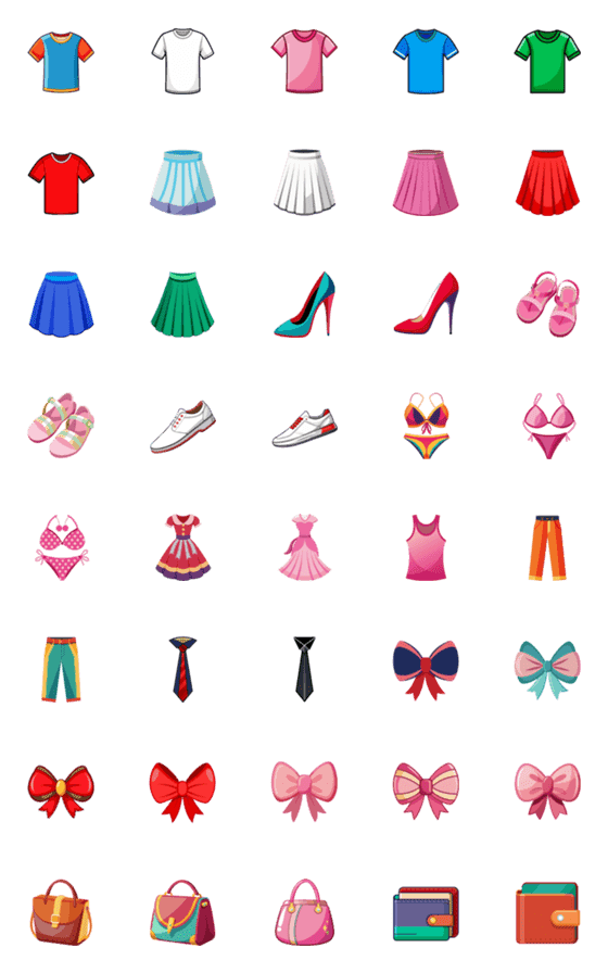 [LINE絵文字]Cute outfitの画像一覧