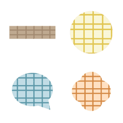 [LINE絵文字] Plaid icon seriesの画像