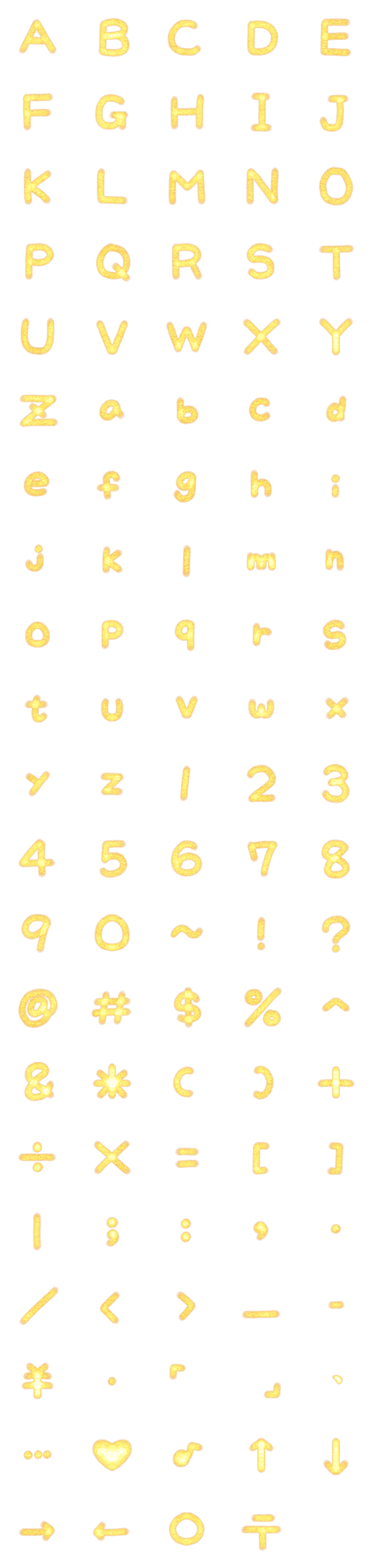 [LINE絵文字]Gold letter number symbols2の画像一覧