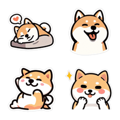 [LINE絵文字] 道端の柴犬 犬犬 しばいぬ2の画像