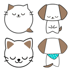 [LINE絵文字] 猫犬の吹き出しの画像