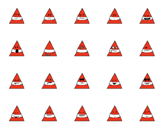 [LINE絵文字]Cute Traffic Coneの画像一覧