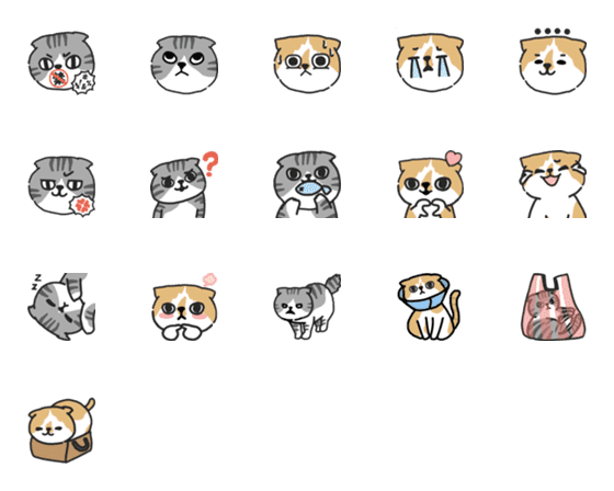 [LINE絵文字]Scottish fold lifeの画像一覧