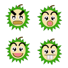 [LINE絵文字] Durian big head emoticon stickerの画像