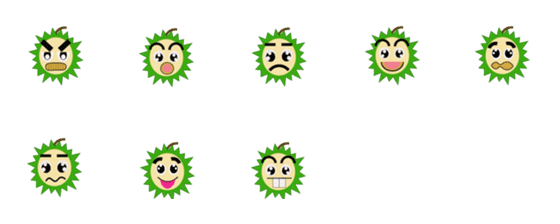 [LINE絵文字]Durian big head emoticon stickerの画像一覧