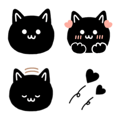 [LINE絵文字] 黒ネコさんの画像