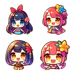 [LINE絵文字] Cute Girls Collectionの画像