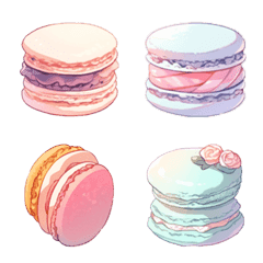 [LINE絵文字] colorful macaronsの画像