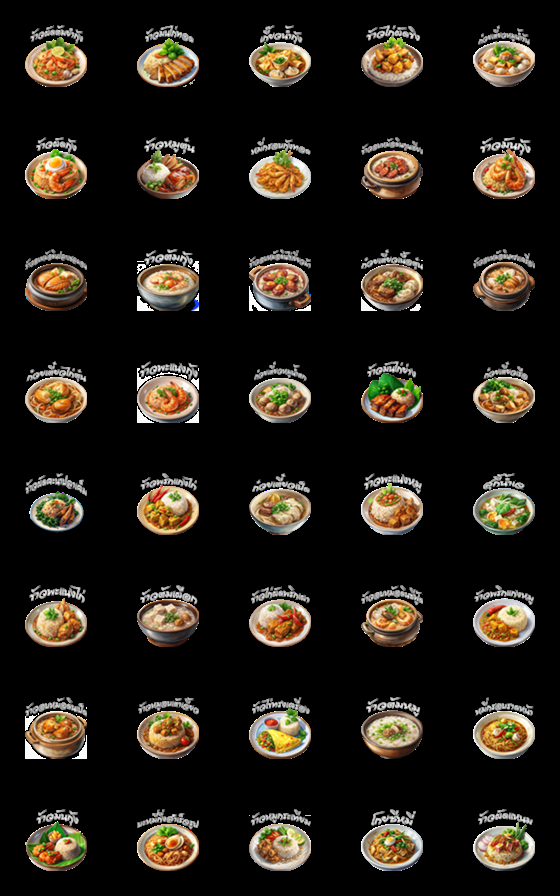 [LINE絵文字]Food Menu: Eat Deliciously(Emoji)Dukdik2の画像一覧